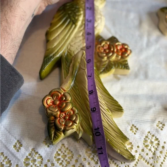 Vintage Bird Wall Decor with Floral Accents - Picture 6 of 12